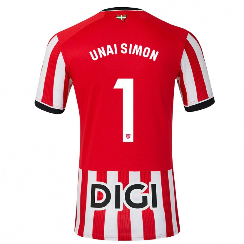 Danxen Homem Camisola Unai Simón #1 Vermelho Preto Branco Principal 2026/27 Camisa Brasil