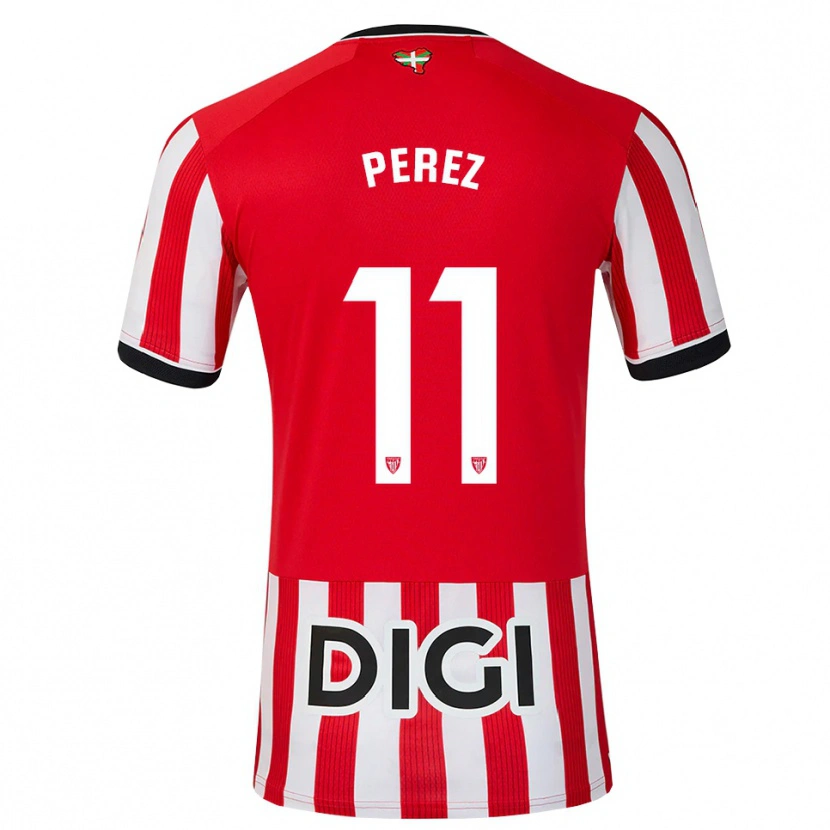 Danxen Homem Camisola Adrián Pérez #11 Vermelho Preto Branco Principal 2026/27 Camisa Brasil