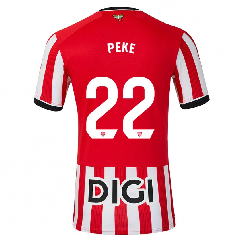 Danxen Homem Camisola Ainize Barea Nuñez #22 Vermelho Preto Branco Principal 2026/27 Camisa Brasil