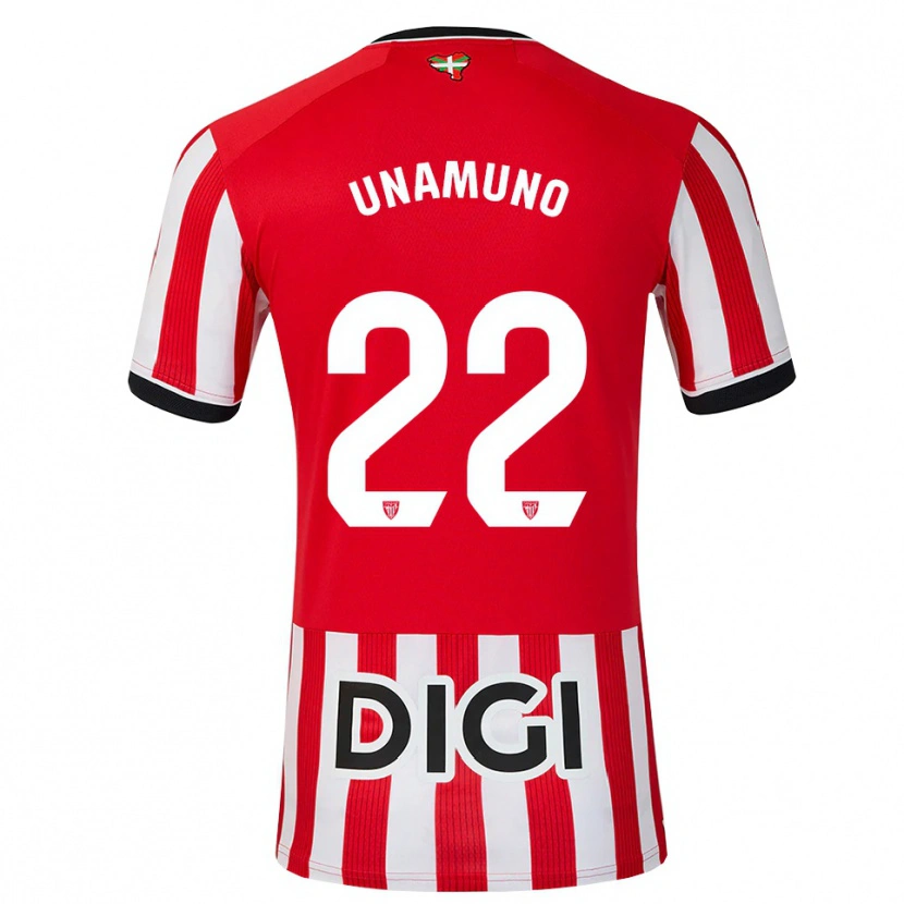 Danxen Homem Camisola Oier Unamuno #22 Vermelho Preto Branco Principal 2026/27 Camisa Brasil