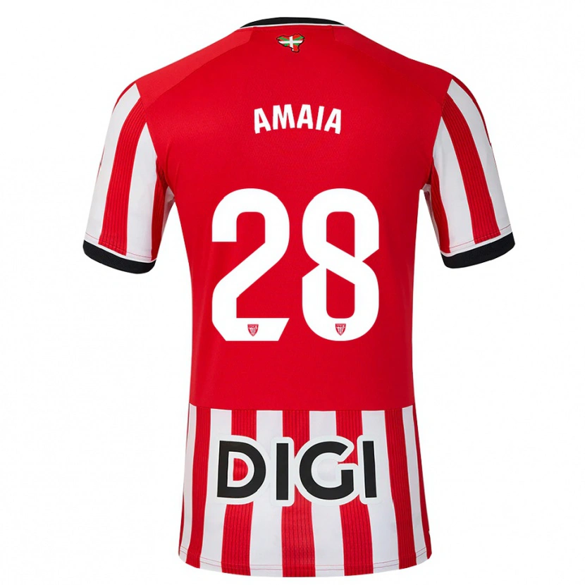 Danxen Homem Camisola Amaia Martinez De La Peña #28 Vermelho Preto Branco Principal 2026/27 Camisa Brasil