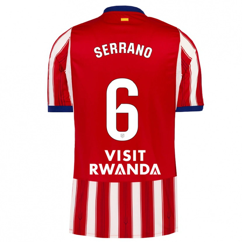 Danxen Homem Camisola Javi Serrano #6 Azul Real Vermelho Branco Principal 2026/27 Camisa Brasil