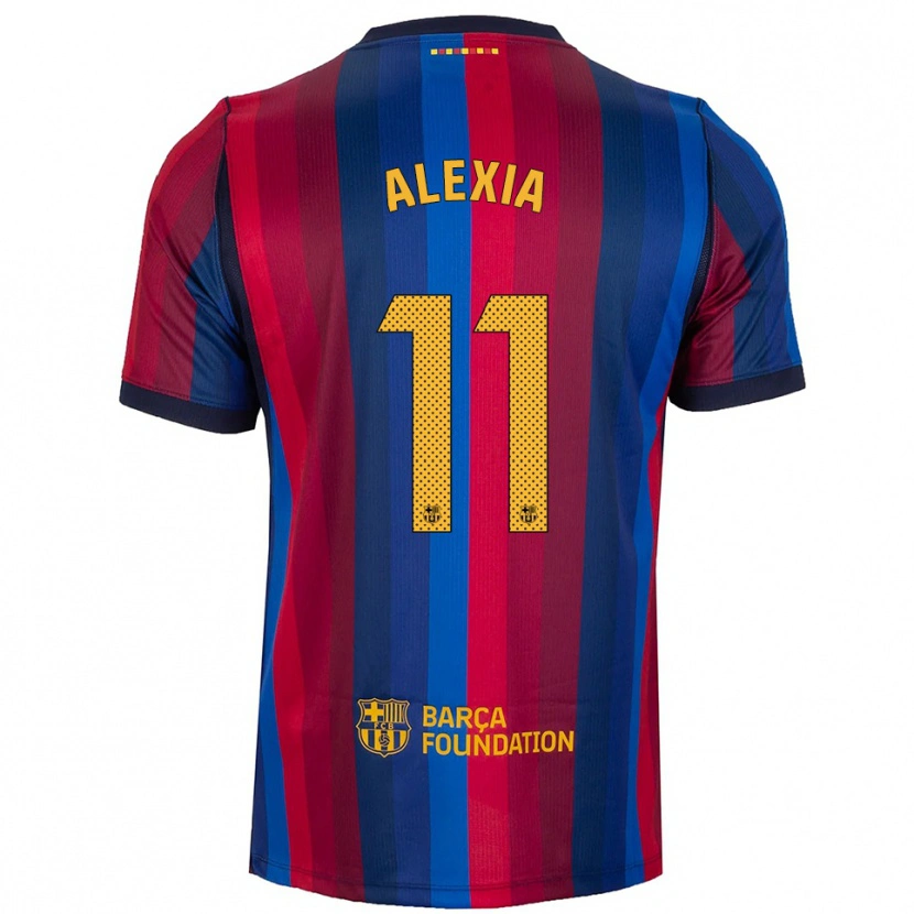 Danxen Homem Camisola Alexia Putellas #11 Azul Real Vermelho Amarelo Principal 2026/27 Camisa Brasil