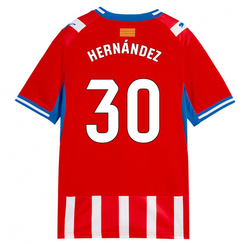Danxen Homem Camisola Unai Hernández #30 Vermelho Branco Azul Céu Principal 2026/27 Camisa Brasil