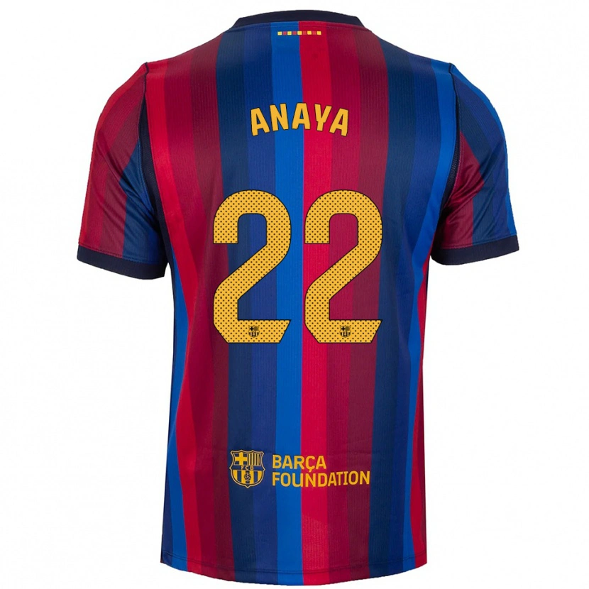 Danxen Homem Camisola Joan Anaya #22 Azul Real Vermelho Amarelo Principal 2026/27 Camisa Brasil