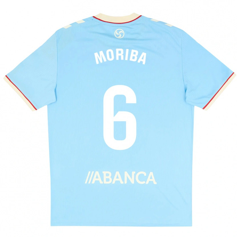 Danxen Homem Camisola Ilaix Moriba #6 Azul Céu Branco Vermelho Principal 2026/27 Camisa Brasil