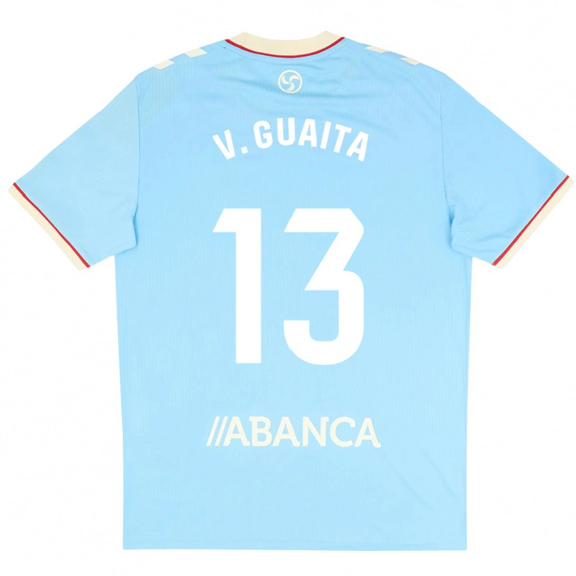 Danxen Homem Camisola Vicente Guaita #13 Azul Céu Branco Vermelho Principal 2026/27 Camisa Brasil