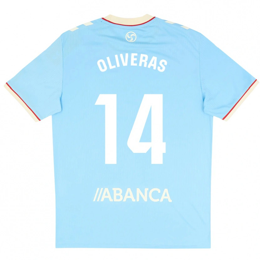 Danxen Homem Camisola Jan Oliveras #14 Azul Céu Branco Vermelho Principal 2026/27 Camisa Brasil