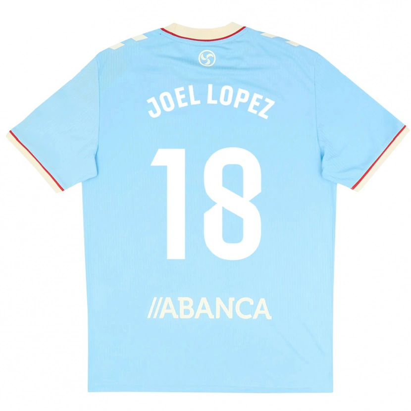 Danxen Homem Camisola Joel López #18 Azul Céu Branco Vermelho Principal 2026/27 Camisa Brasil