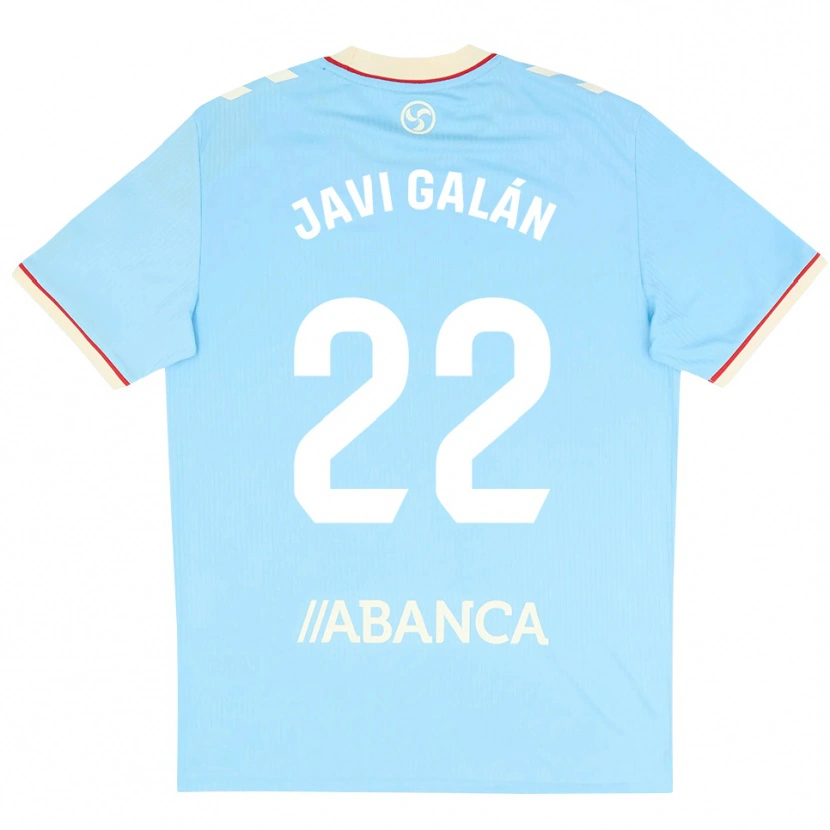 Danxen Homem Camisola Javi Galán #22 Azul Céu Branco Vermelho Principal 2026/27 Camisa Brasil