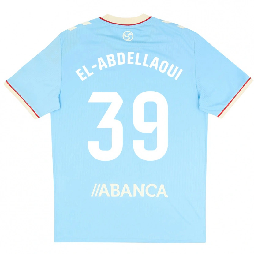 Danxen Homem Camisola Jones El-Abdellaoui #39 Azul Céu Branco Vermelho Principal 2026/27 Camisa Brasil