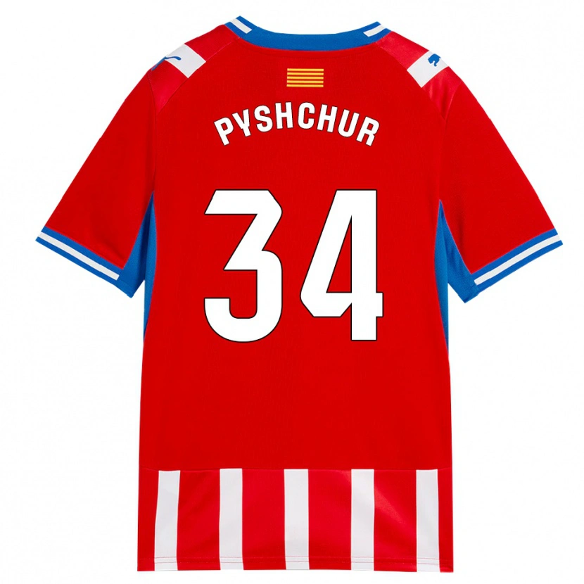 Danxen Homem Camisola Oleksandr Pyshchur #34 Vermelho Branco Azul Céu Principal 2026/27 Camisa Brasil