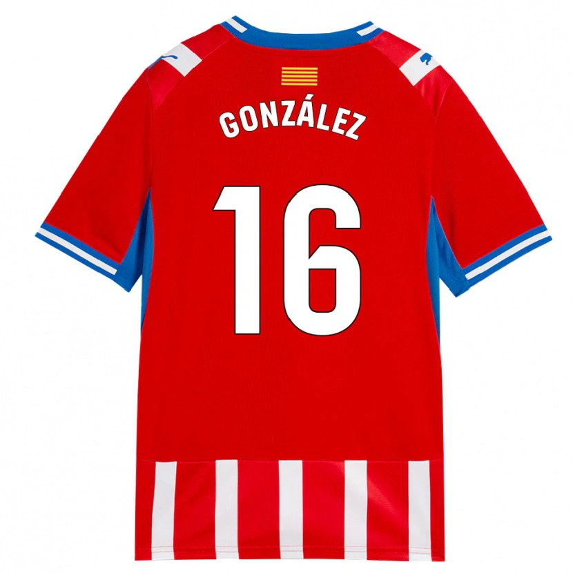 Danxen Homem Camisola Lau González #16 Vermelho Branco Azul Céu Principal 2026/27 Camisa Brasil