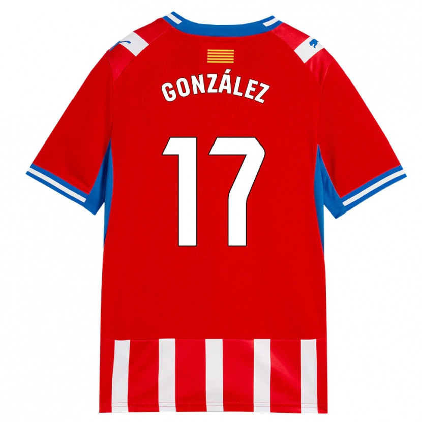 Danxen Homem Camisola Javi González #17 Vermelho Branco Azul Céu Principal 2026/27 Camisa Brasil