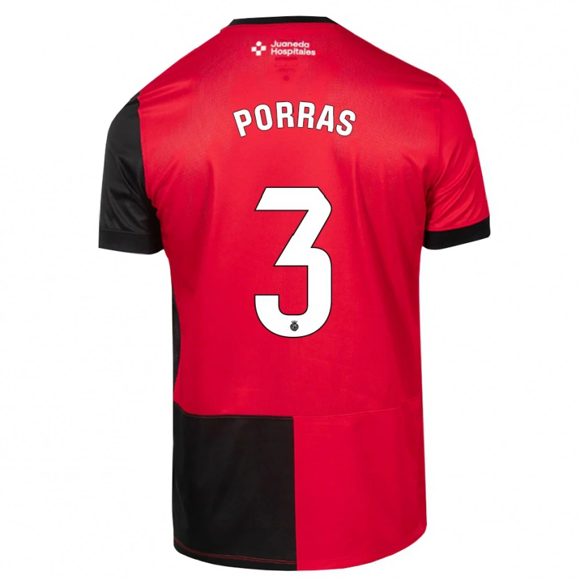 Danxen Homem Camisola Jordi Porras #3 Preto Vermelho Branco Principal 2026/27 Camisa Brasil