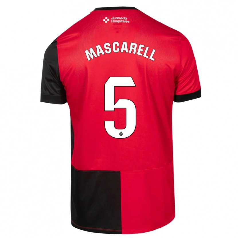Danxen Homem Camisola Omar Mascarell #5 Preto Vermelho Branco Principal 2026/27 Camisa Brasil