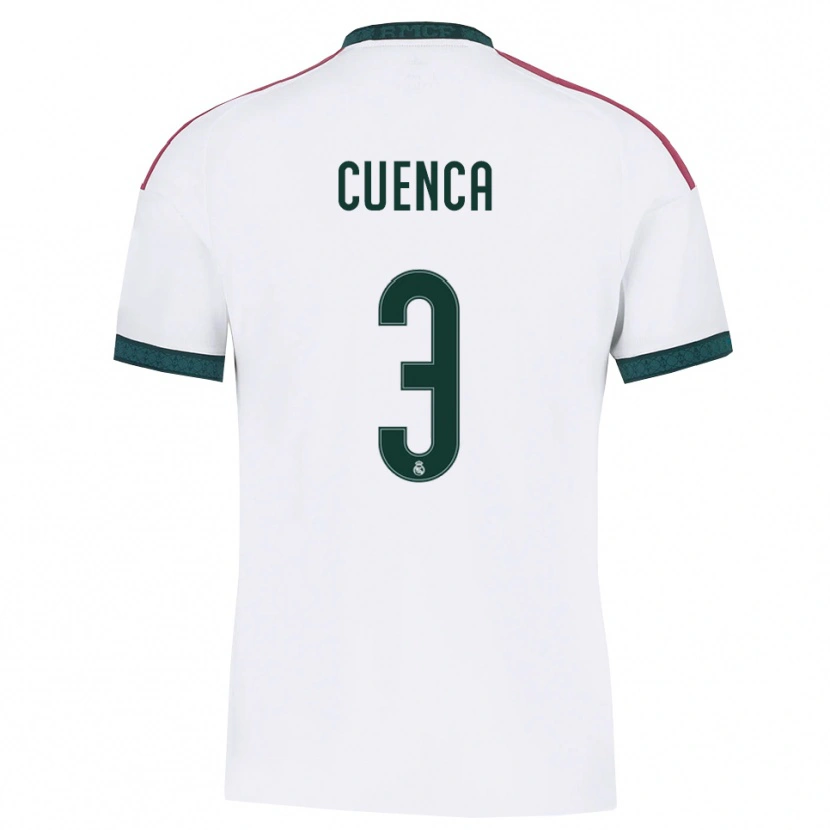 Danxen Homem Camisola David Cuenca #3 Verde Escuro Branco Vermelho Principal 2026/27 Camisa Brasil