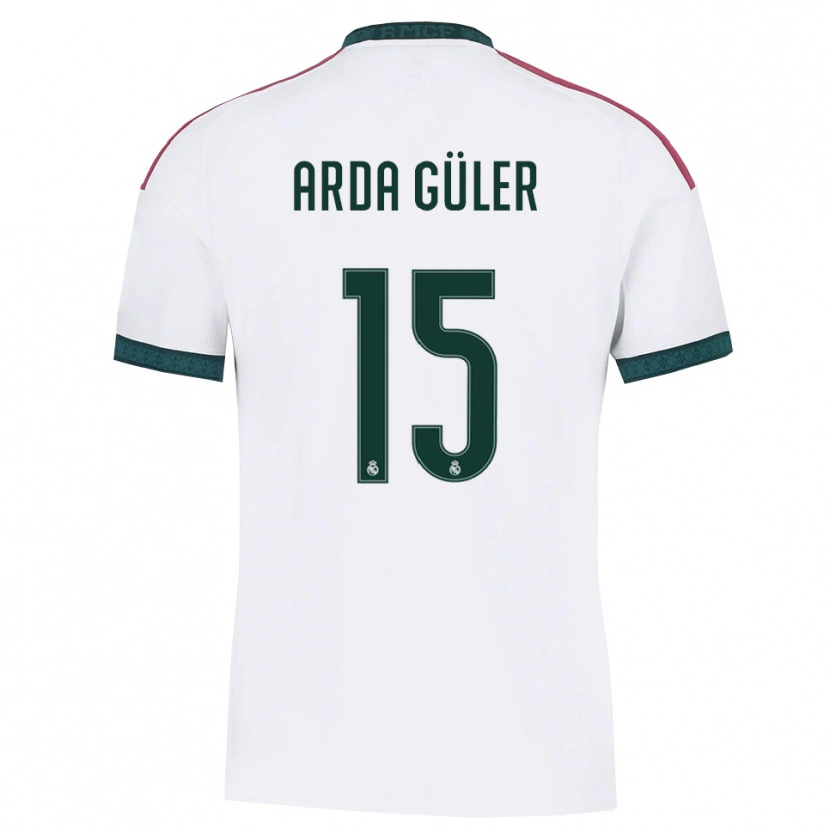 Danxen Homem Camisola Arda Güler #15 Verde Escuro Branco Vermelho Principal 2026/27 Camisa Brasil