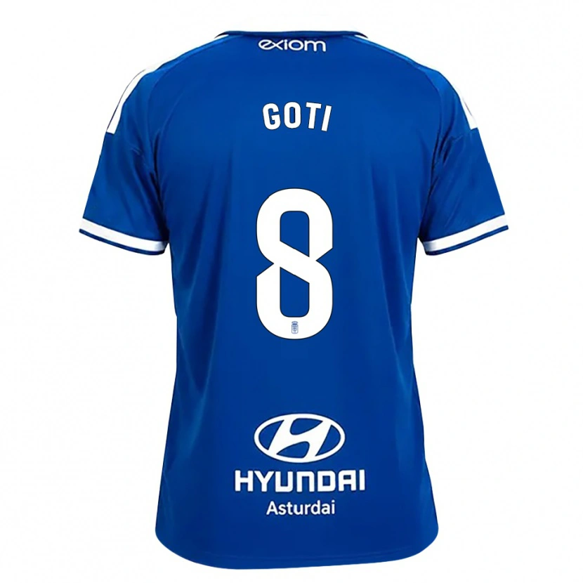 Danxen Homem Camisola Mikel Goti #8 Azul Médio Branco Principal 2026/27 Camisa Brasil