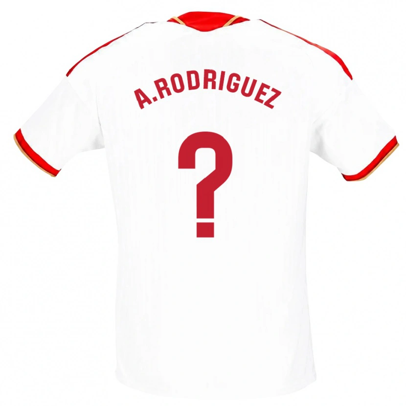 Danxen Homem Camisola Ángel Rodríguez #0 Branco Vermelho Principal 2026/27 Camisa Brasil