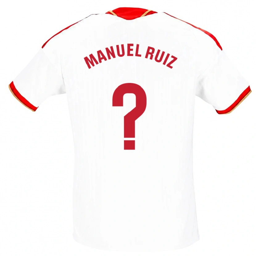 Danxen Homem Camisola José Manuel Ruiz #0 Branco Vermelho Principal 2026/27 Camisa Brasil