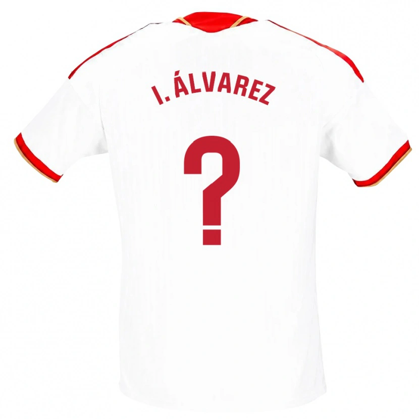 Danxen Homem Camisola Isabel Álvarez #0 Branco Vermelho Principal 2026/27 Camisa Brasil