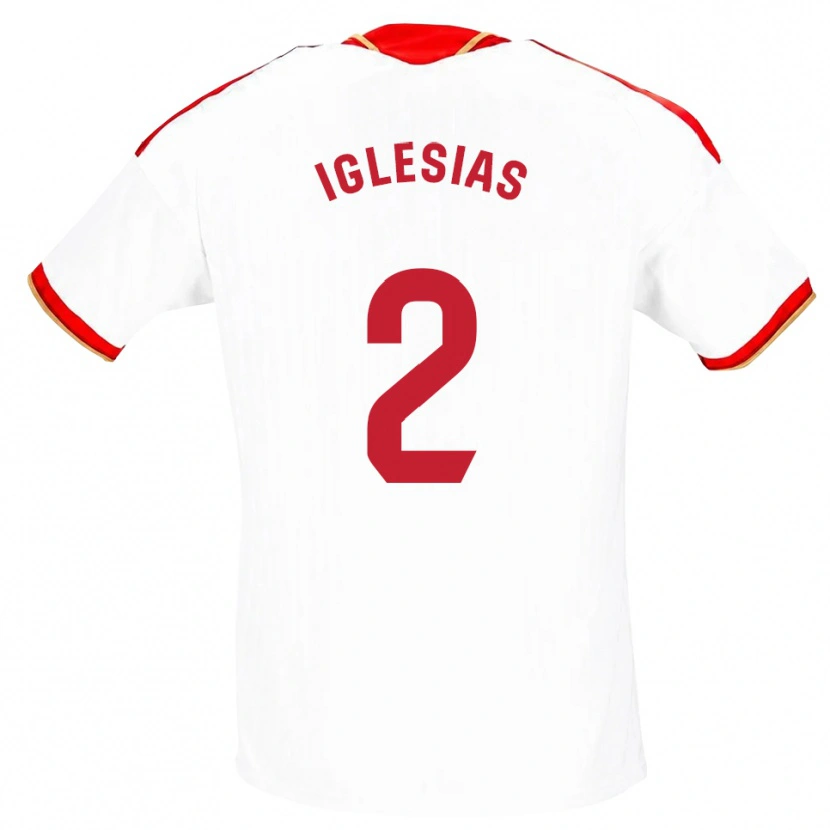 Danxen Homem Camisola Juan Iglesias #2 Branco Vermelho Principal 2026/27 Camisa Brasil