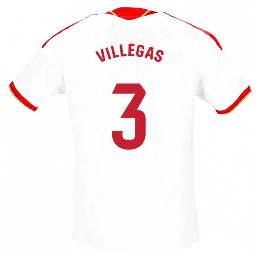 Danxen Homem Camisola Juancho Villegas #3 Branco Vermelho Principal 2026/27 Camisa Brasil