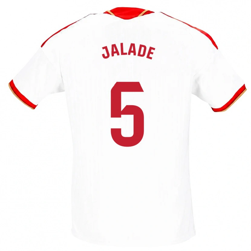 Danxen Homem Camisola Robert Jalade #5 Branco Vermelho Principal 2026/27 Camisa Brasil