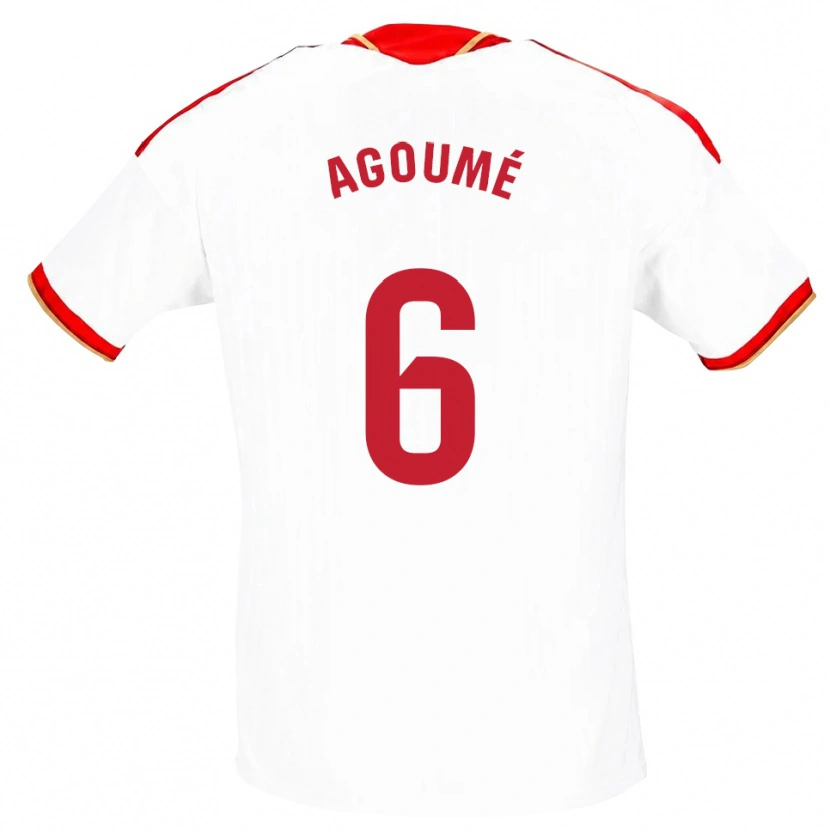 Danxen Homem Camisola Lucien Agoumé #6 Branco Vermelho Principal 2026/27 Camisa Brasil