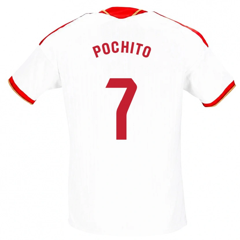 Danxen Homem Camisola Pochito #7 Branco Vermelho Principal 2026/27 Camisa Brasil
