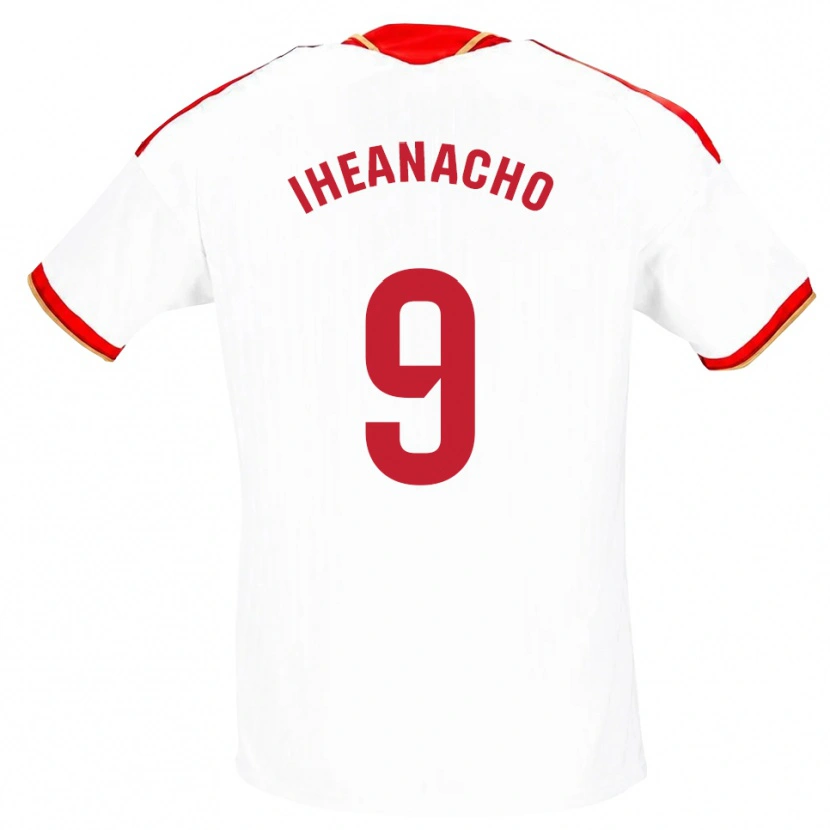 Danxen Homem Camisola Kelechi Iheanacho #9 Branco Vermelho Principal 2026/27 Camisa Brasil