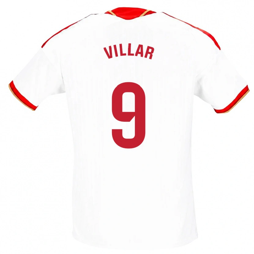 Danxen Homem Camisola Iker Villar #9 Branco Vermelho Principal 2026/27 Camisa Brasil