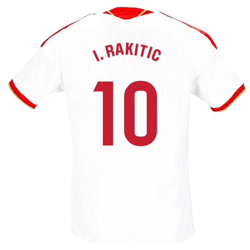 Danxen Homem Camisola Ivan Rakitic #10 Branco Vermelho Principal 2026/27 Camisa Brasil