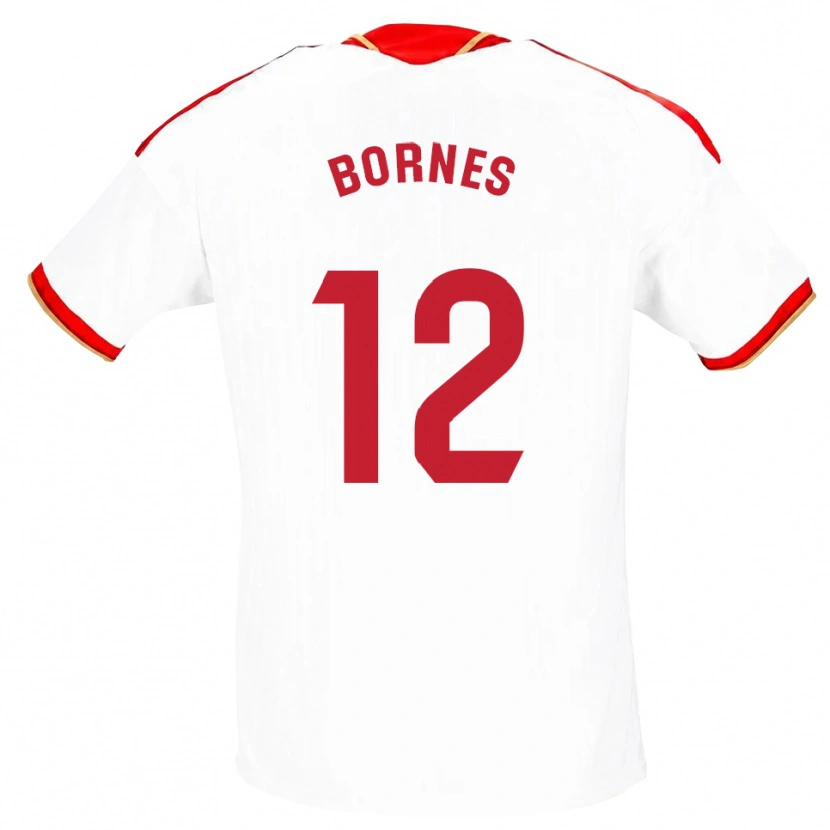 Danxen Homem Camisola Pedro Bornes #12 Branco Vermelho Principal 2026/27 Camisa Brasil
