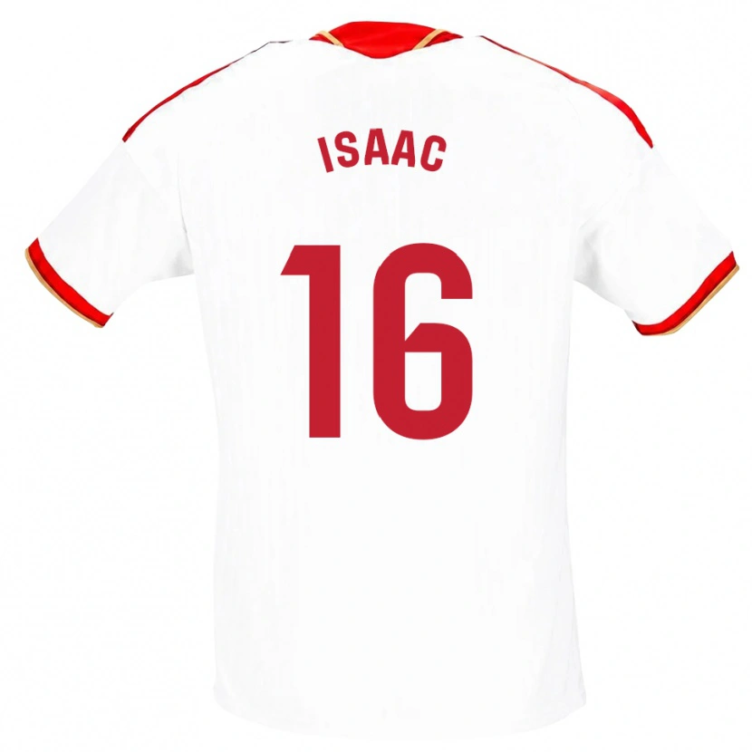 Danxen Homem Camisola Isaac Romero #16 Branco Vermelho Principal 2026/27 Camisa Brasil