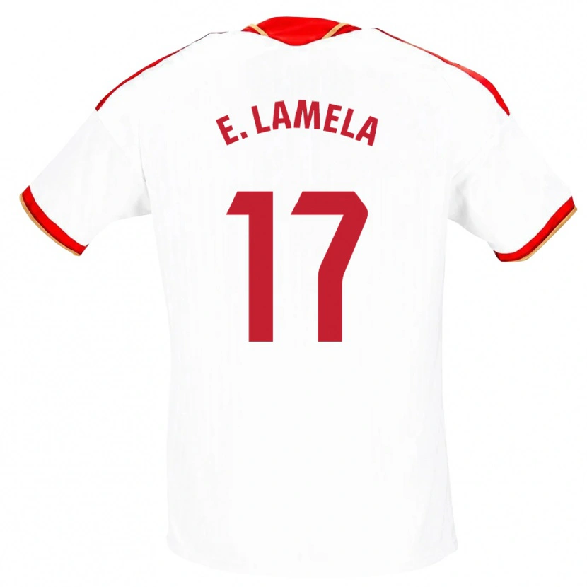 Danxen Homem Camisola Erik Lamela #17 Branco Vermelho Principal 2026/27 Camisa Brasil