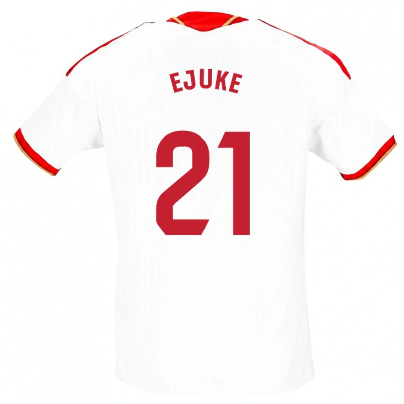 Danxen Homem Camisola Chidera Ejuke #21 Branco Vermelho Principal 2026/27 Camisa Brasil