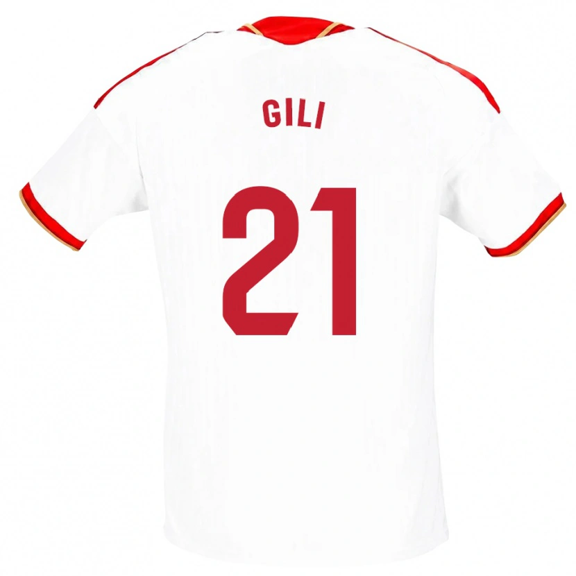 Danxen Homem Camisola Gemma Gili #21 Branco Vermelho Principal 2026/27 Camisa Brasil