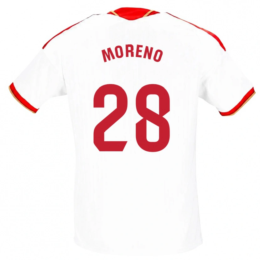 Danxen Homem Camisola Fernando Moreno #28 Branco Vermelho Principal 2026/27 Camisa Brasil
