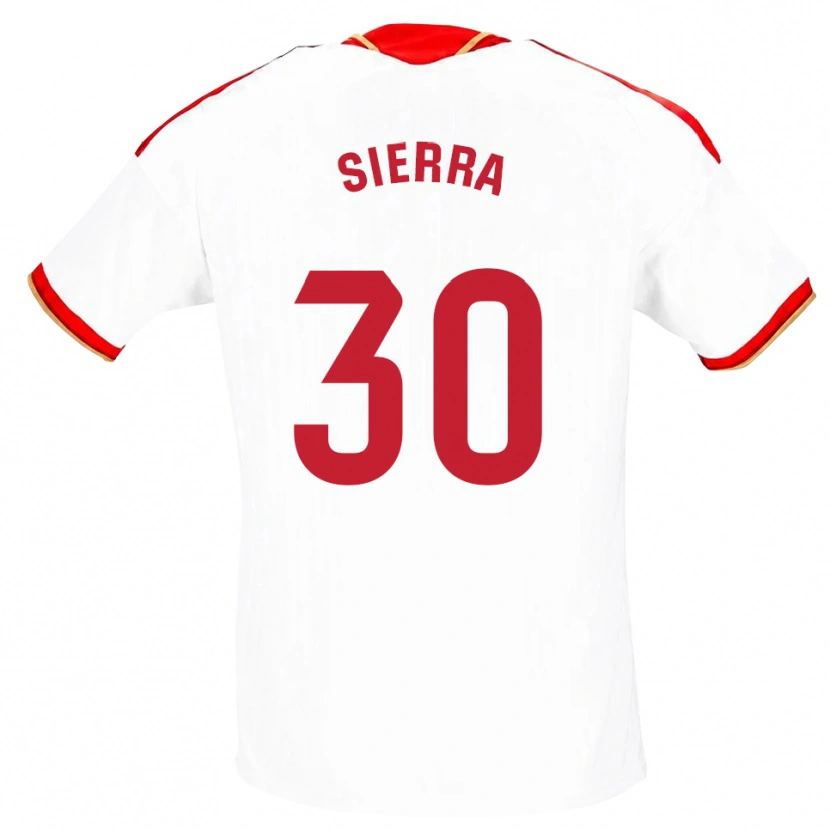 Danxen Homem Camisola Miguel Sierra #30 Branco Vermelho Principal 2026/27 Camisa Brasil