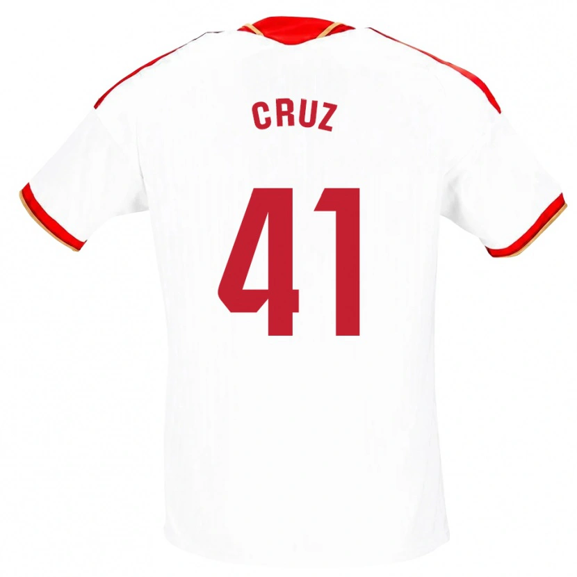 Danxen Homem Camisola Jesús Cruz #41 Branco Vermelho Principal 2026/27 Camisa Brasil