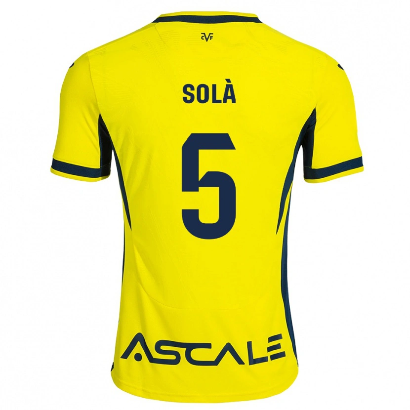 Danxen Homem Camisola Arnau Solà #5 Amarelo Preto Vermelho Principal 2026/27 Camisa Brasil
