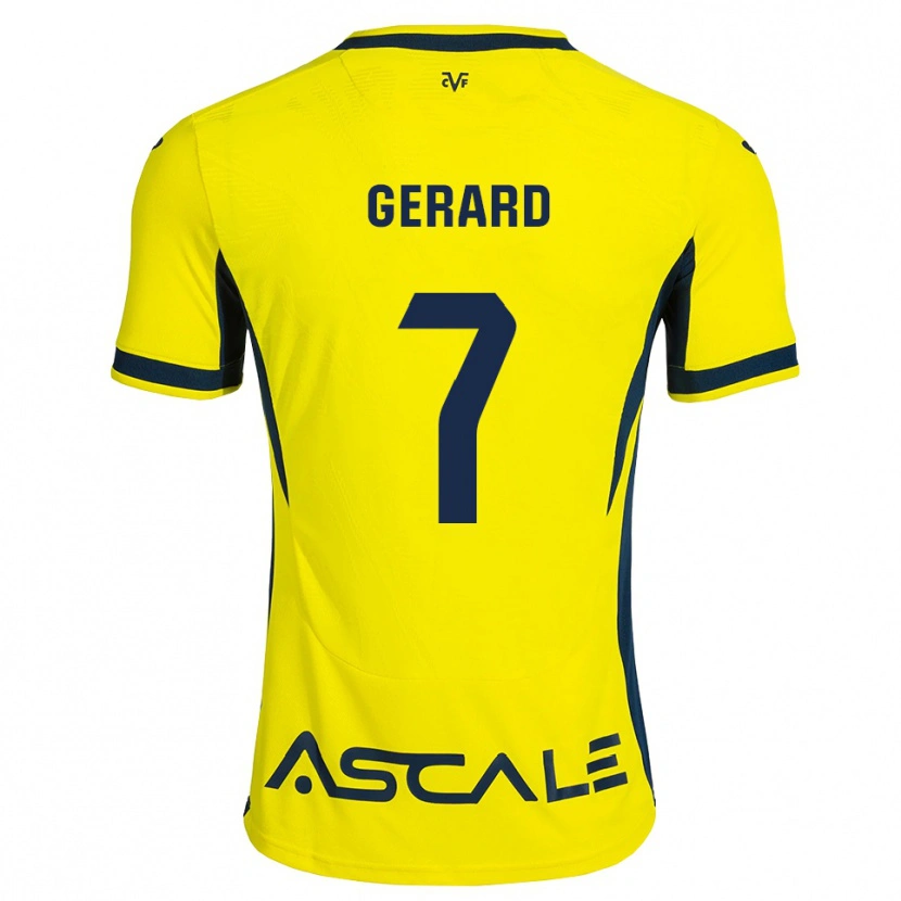 Danxen Homem Camisola Gerard Moreno #7 Amarelo Preto Vermelho Principal 2026/27 Camisa Brasil