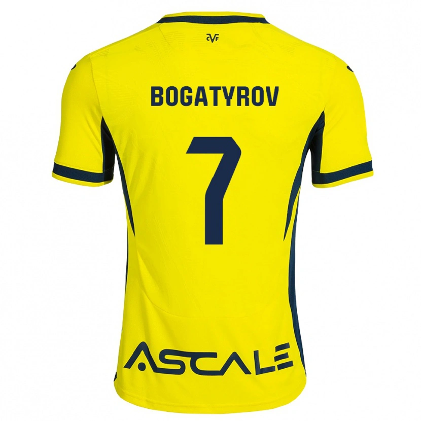 Danxen Homem Camisola Vladyslav Bogatyrov #7 Amarelo Preto Vermelho Principal 2026/27 Camisa Brasil