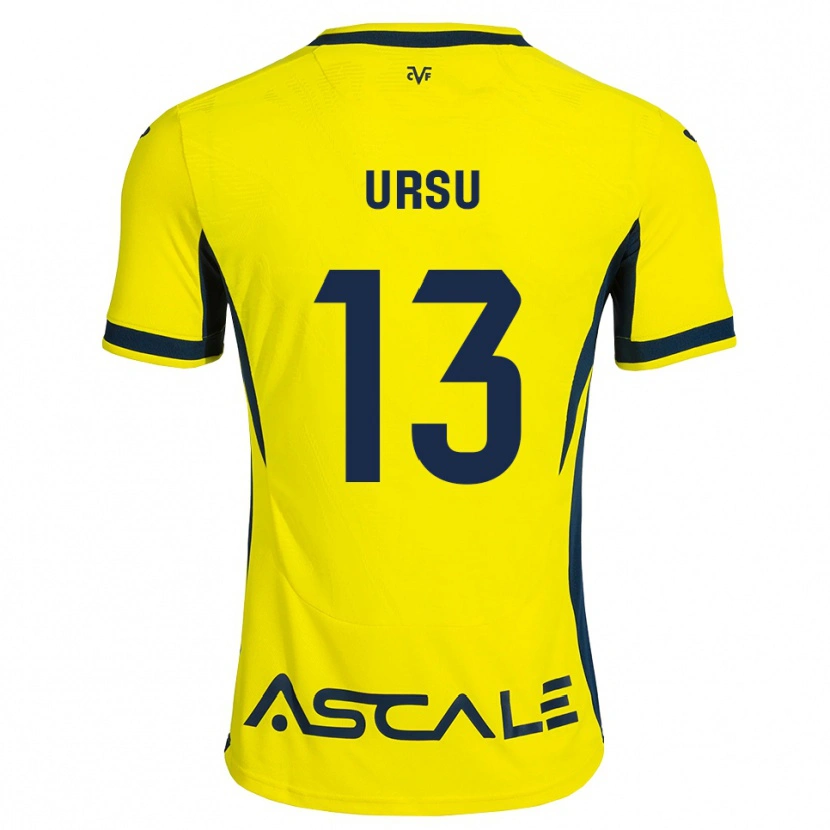 Danxen Homem Camisola Eduard Ursu #13 Amarelo Preto Vermelho Principal 2026/27 Camisa Brasil