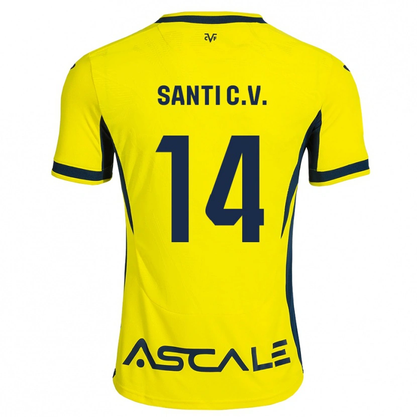 Danxen Homem Camisola Santi Comesaña #14 Amarelo Preto Vermelho Principal 2026/27 Camisa Brasil