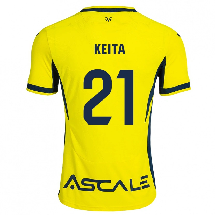 Danxen Homem Camisola Manfa Keita #21 Amarelo Preto Vermelho Principal 2026/27 Camisa Brasil