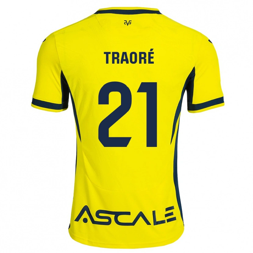 Danxen Homem Camisola Moussa Traoré #21 Amarelo Preto Vermelho Principal 2026/27 Camisa Brasil