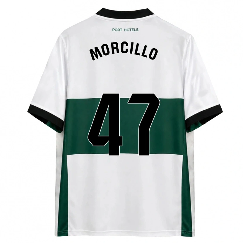 Danxen Homem Camisola Javi Morcillo #47 Verde Branco Vermelho Principal 2026/27 Camisa Brasil